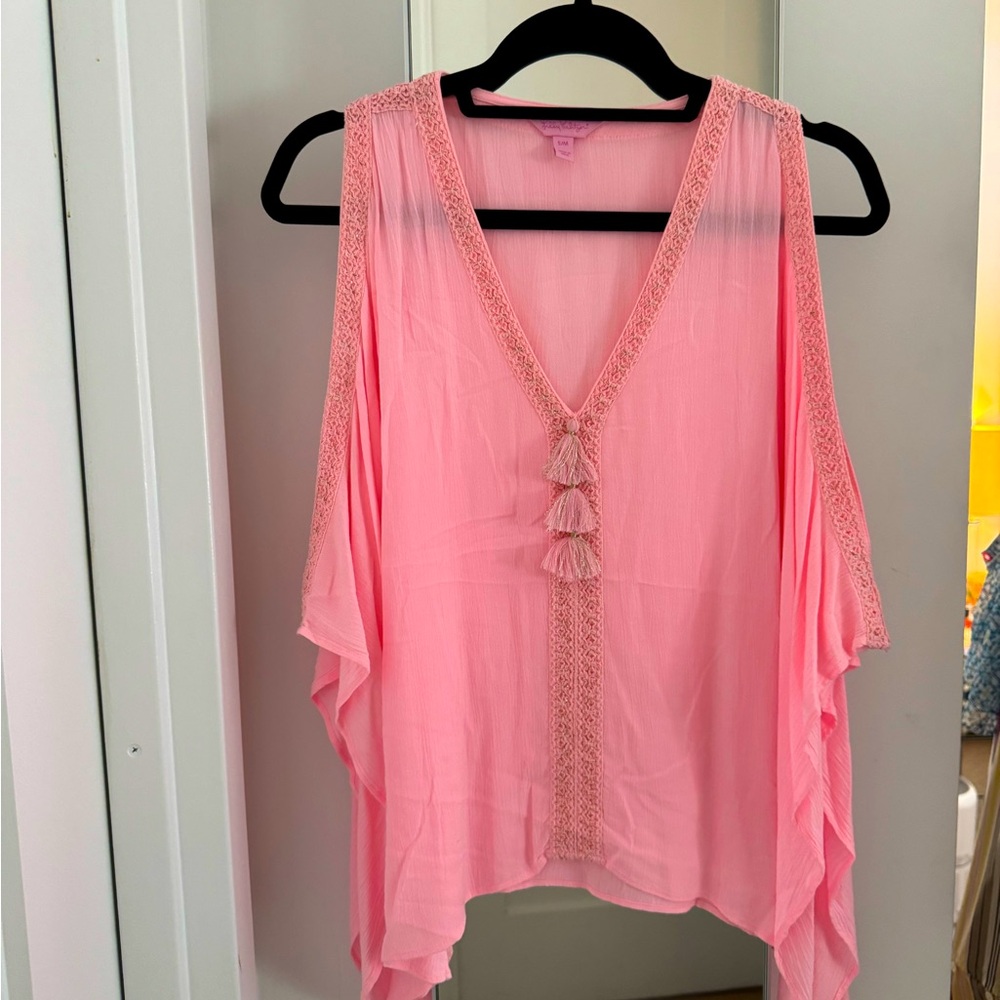 Vintage Lilly Pulitzer pink top, size S/M